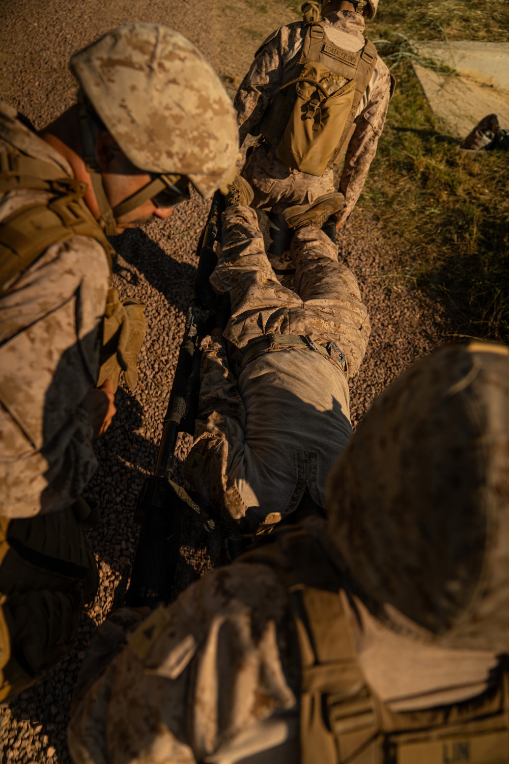 U.S. Marines and Romanian emergency responders conduct casualty evacuation drill during Sea Breeze 26