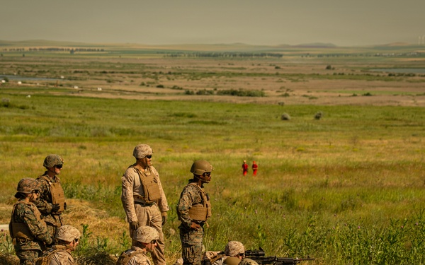 U.S. Marines conduct M240B machine gun range during Sea Breeze 26