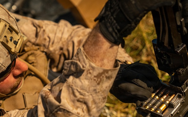 U.S. Marines conduct M240B machine gun range during Sea Breeze 26