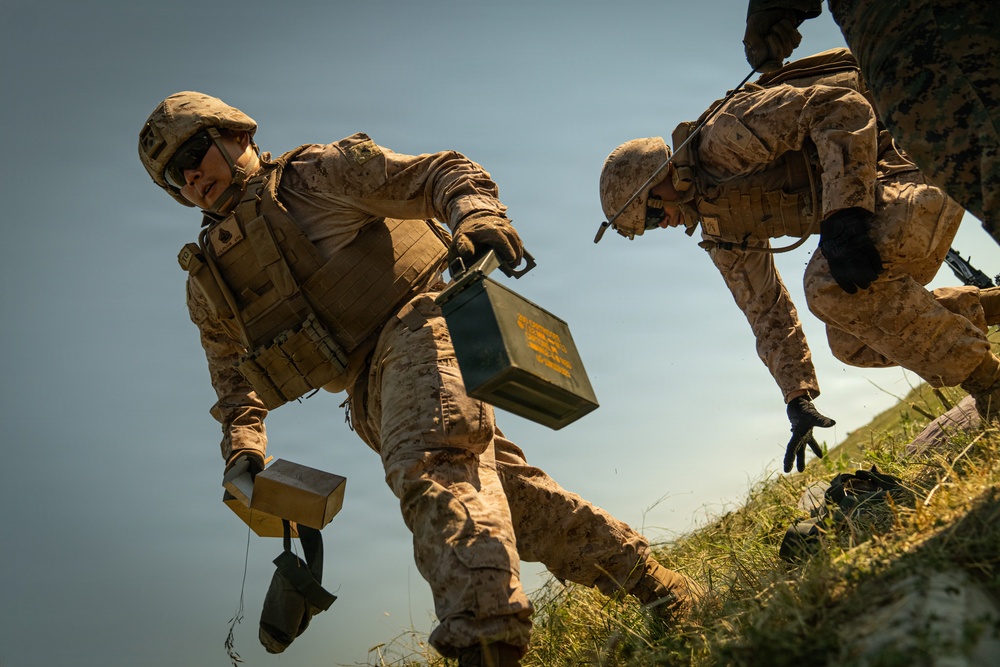 U.S. Marines conduct M240B machine gun range during Sea Breeze 26