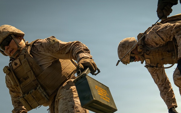 U.S. Marines conduct M240B machine gun range during Sea Breeze 26