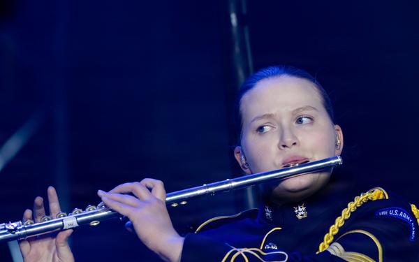 The U.S. Army Ceremonial Band performs with Zac Brown Band at Freedom 250 Fan Fest