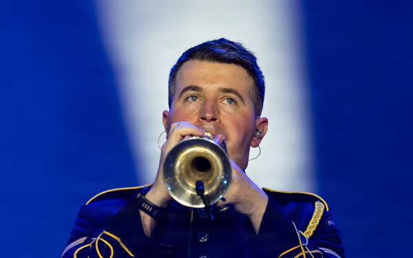 The U.S. Army Ceremonial Band performs with Zac Brown Band at Freedom 250 Fan Fest