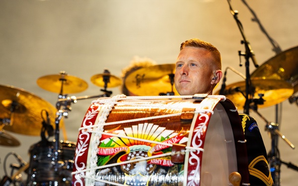 The U.S. Army Ceremonial Band performs with Zac Brown Band at Freedom 250 Fan Fest