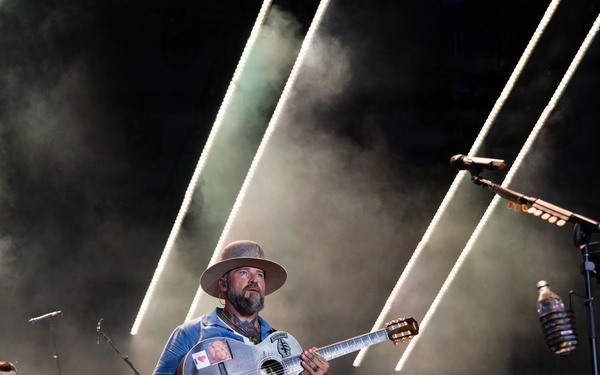 The U.S. Army Ceremonial Band performs with Zac Brown Band at Freedom 250 Fan Fest