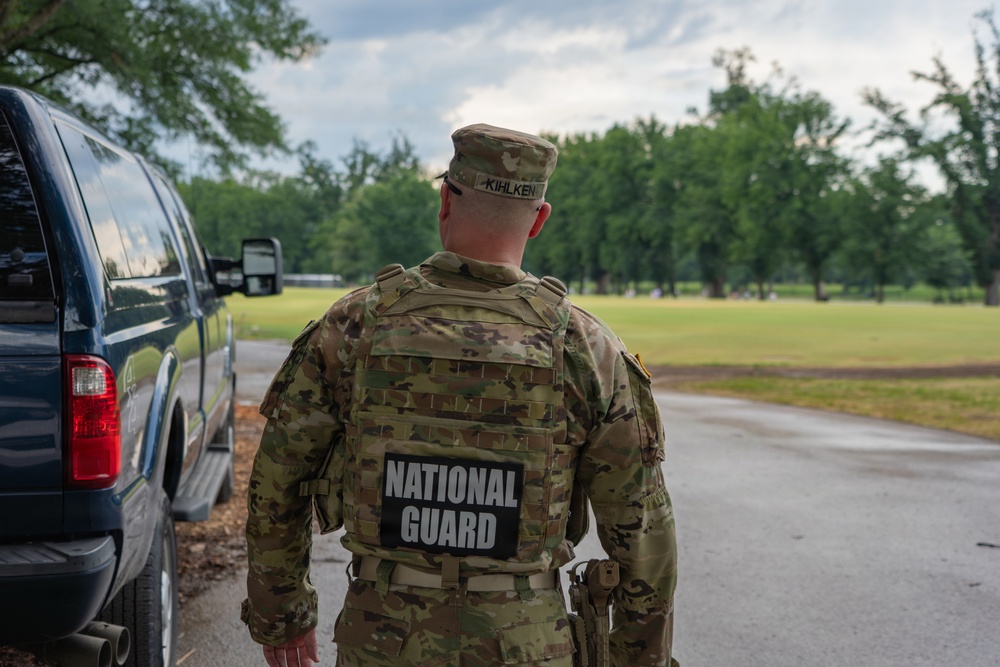 Mississippi National Guardsmen support operations during the UFC Freedom 250 Press Conference