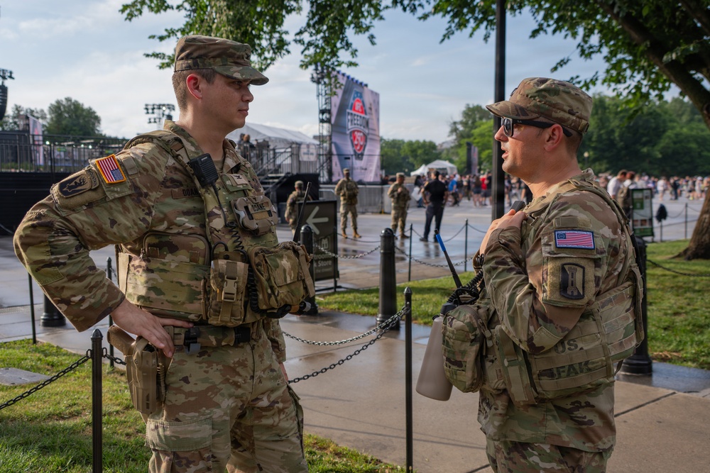 Mississippi National Guardsmen support operations during the UFC Freedom 250 Press Conference