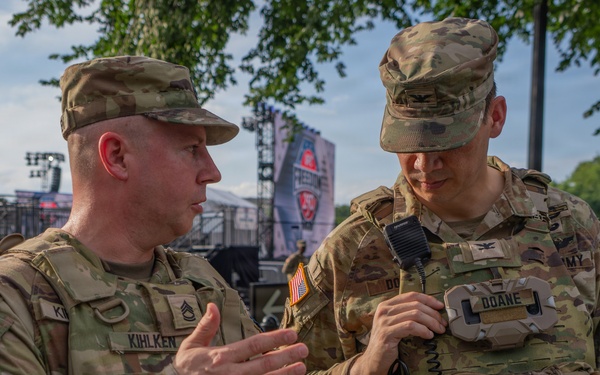 Mississippi National Guardsmen support operations during the UFC Freedom 250 Press Conference