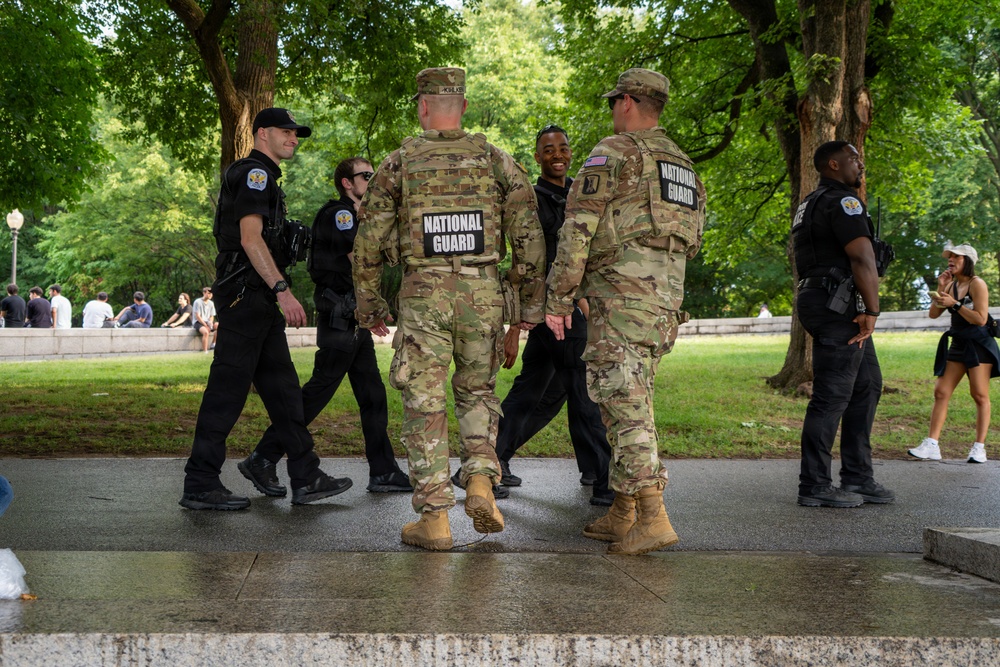 Mississippi National Guardsmen support operations during the UFC Freedom 250 Press Conference