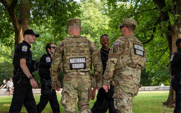 Mississippi National Guardsmen support operations during the UFC Freedom 250 Press Conference
