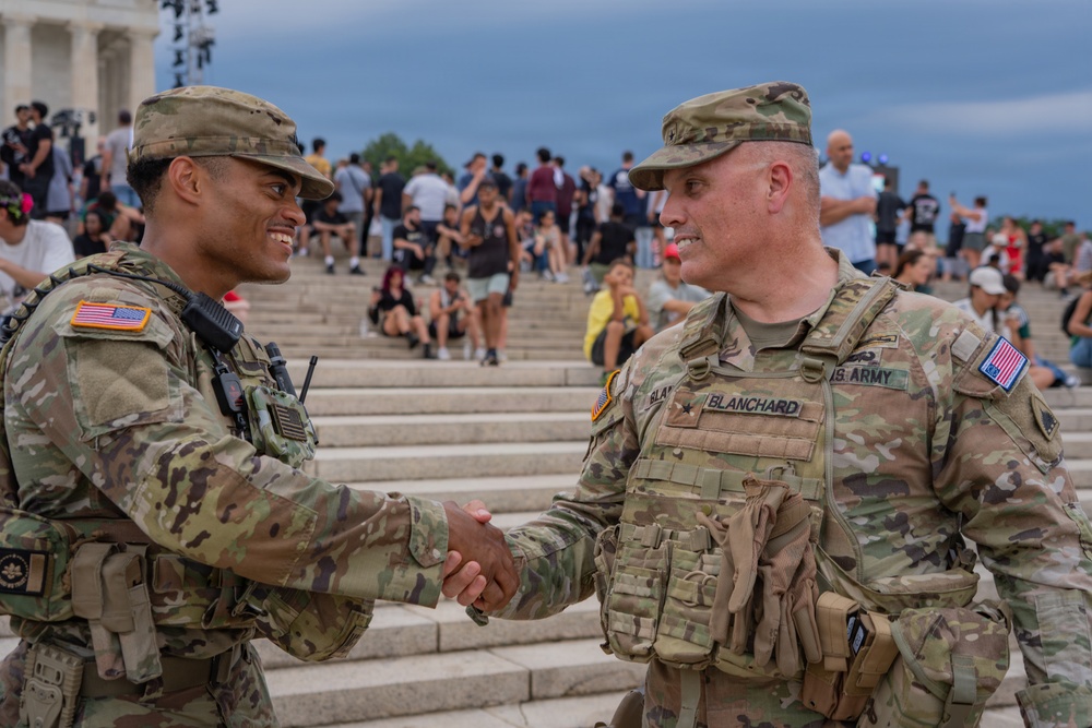 Mississippi National Guardsmen support operations during the UFC Freedom 250 Press Conference