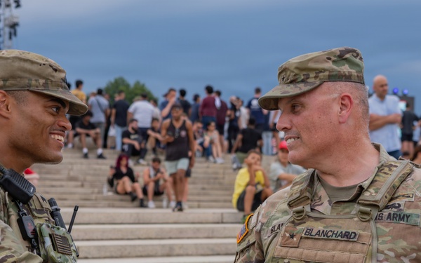 Mississippi National Guardsmen support operations during the UFC Freedom 250 Press Conference