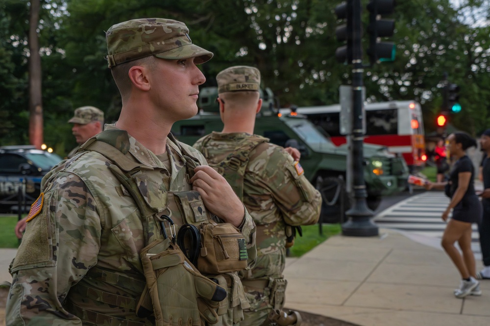 Mississippi National Guardsmen support operations during the UFC Freedom 250 Press Conference