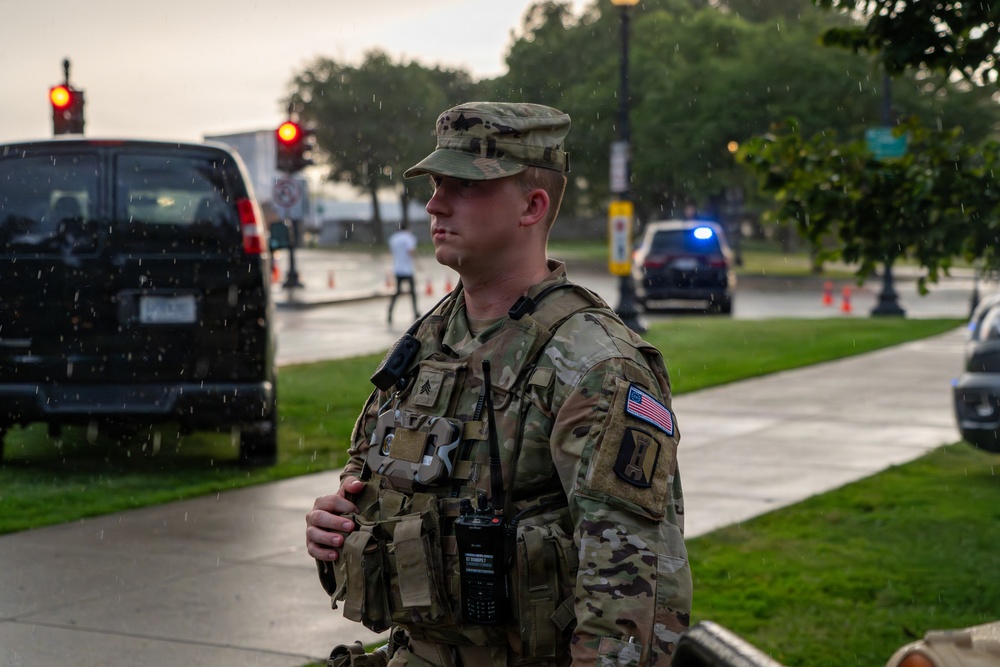 Mississippi National Guardsmen support operations during the UFC Freedom 250 Press Conference
