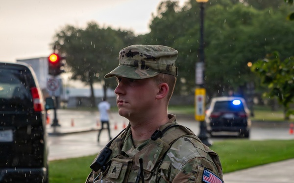 Mississippi National Guardsmen support operations during the UFC Freedom 250 Press Conference