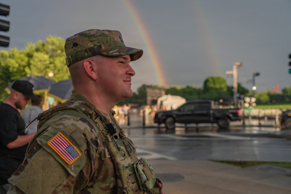 Mississippi National Guardsmen support operations during the UFC Freedom 250 Press Conference