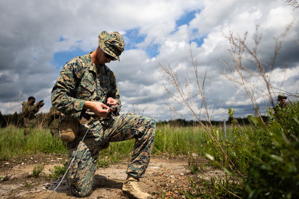 U.S. Explosive Ordnance Disposal Marines conduct a demolition range while in Baltic Sea
