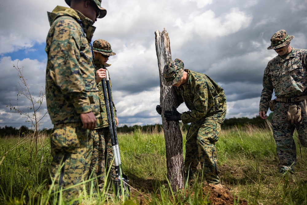 U.S. Explosive Ordnance Disposal Marines conduct a demolition range while in Baltic Sea
