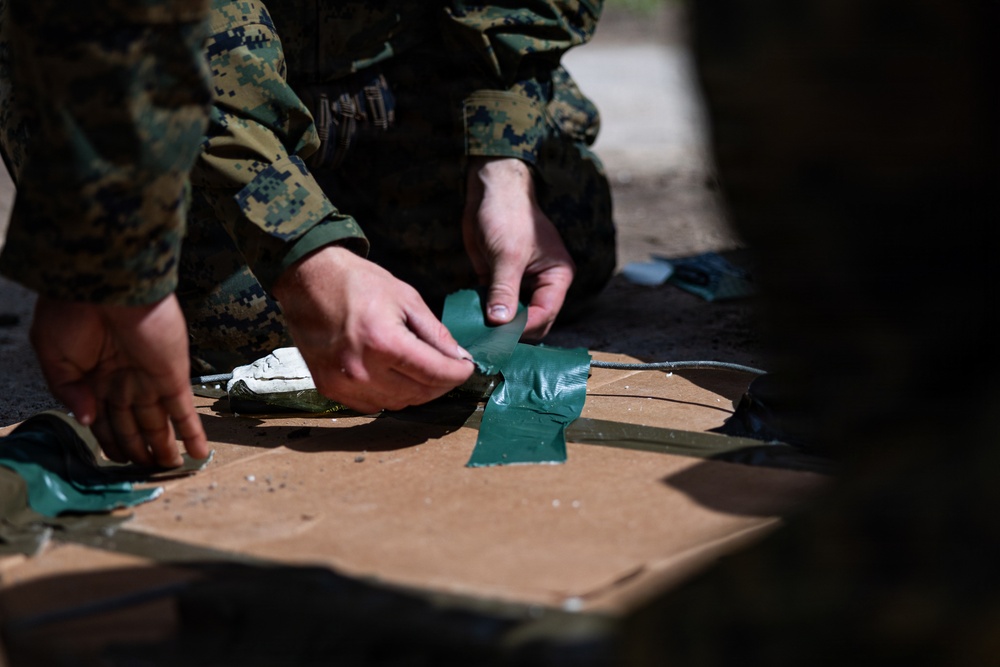 U.S. Explosive Ordnance Disposal Marines conduct a demolition range while in Baltic Sea