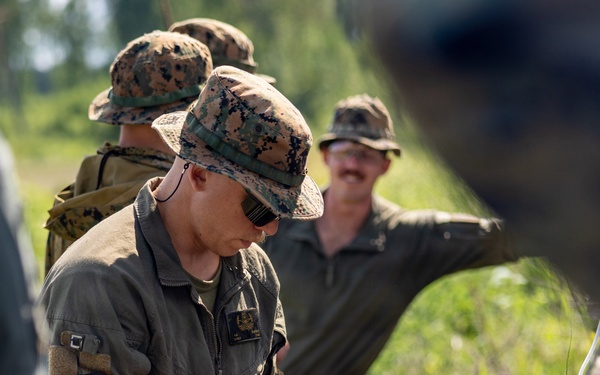 U.S. Explosive Ordnance Disposal Marines conduct a demolition range while in Baltic Sea