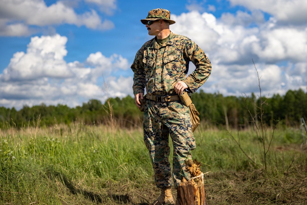U.S. Explosive Ordnance Disposal Marines conduct a demolition range while in Baltic Sea