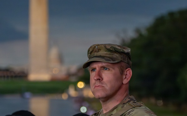 District of Columbia National Guardsmen support operations during the UFC Freedom 250 Press Conference