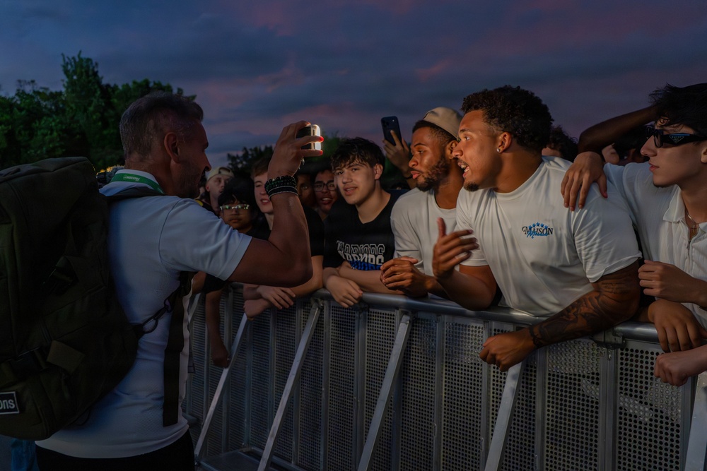 Fans gather for the UFC Freedom 250 Press Conference
