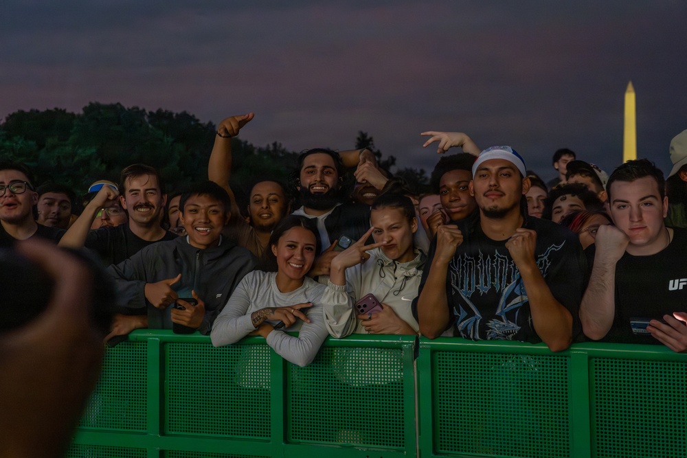 Fans gather for the UFC Freedom 250 Press Conference