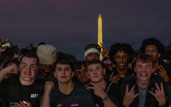 Fans gather for the UFC Freedom 250 Press Conference
