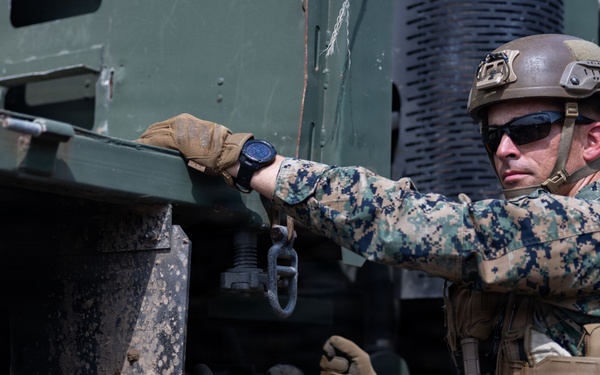 U.S. Marines conduct vehicle recovery drills in Baltic Sea
