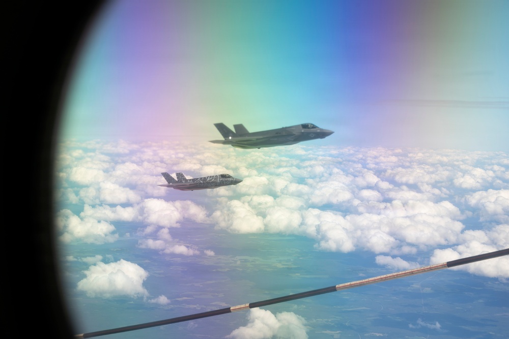 U.S. Marines conduct air to air refueling during exercise Ramstein Flag 2026 in Finland