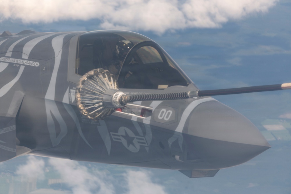 U.S. Marines conduct air to air refueling during exercise Ramstein Flag 2026 in Finland