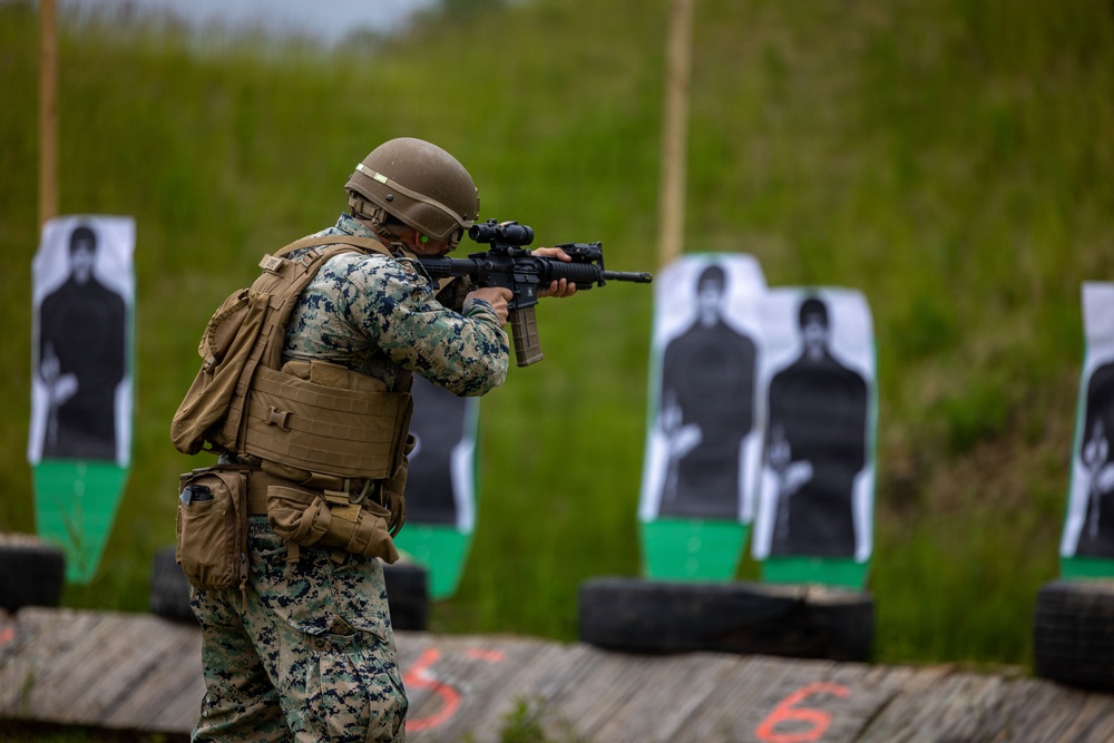 U.S. Marines conduct rifle ranges in Baltic Sea