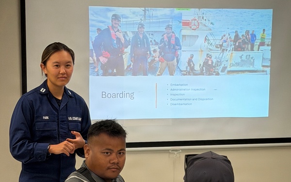 United States, Australia, Pacific Island partners participate in a boarding officer discussion