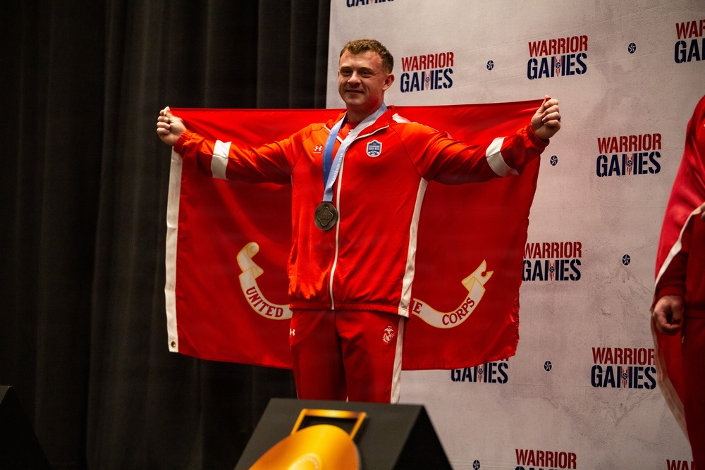Team Marine Corps Opens Warrior Games with Powerlifting