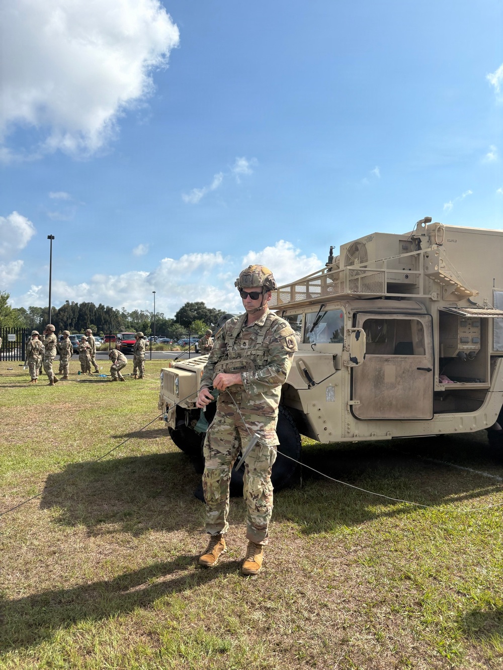 Headquarters and Headquarters Battery of the 164th ADA BDE conduct COMMEX