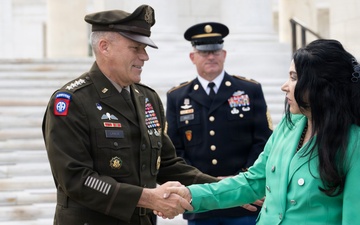 An Army Full Honors Wreath-Laying Ceremony is Conducted at the Tomb of the Unknown Soldier in Honor of the U.S. Army's 251st Birthday