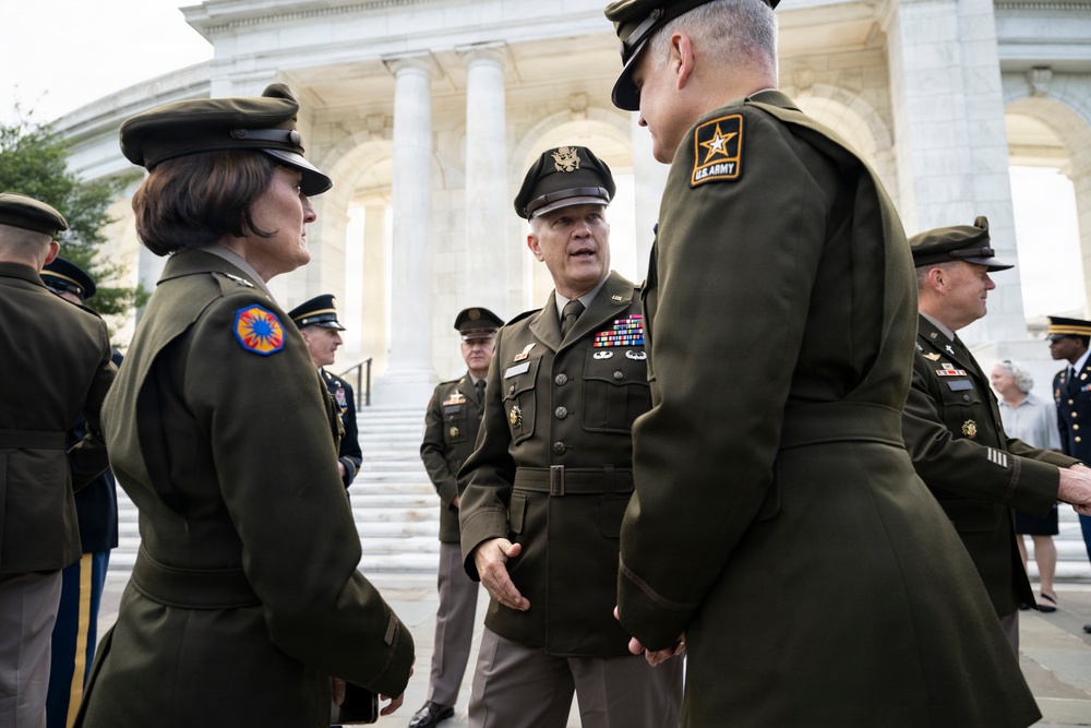 An Army Full Honors Wreath-Laying Ceremony is Conducted at the Tomb of the Unknown Soldier in Honor of the U.S. Army's 251st Birthday