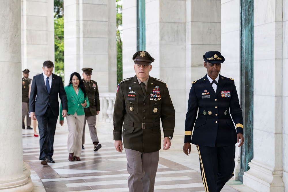 An Army Full Honors Wreath-Laying Ceremony is Conducted at the Tomb of the Unknown Soldier in Honor of the U.S. Army's 251st Birthday