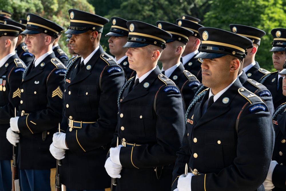 An Army Full Honors Wreath-Laying Ceremony is Conducted at the Tomb of the Unknown Soldier in Honor of the U.S. Army's 251st Birthday