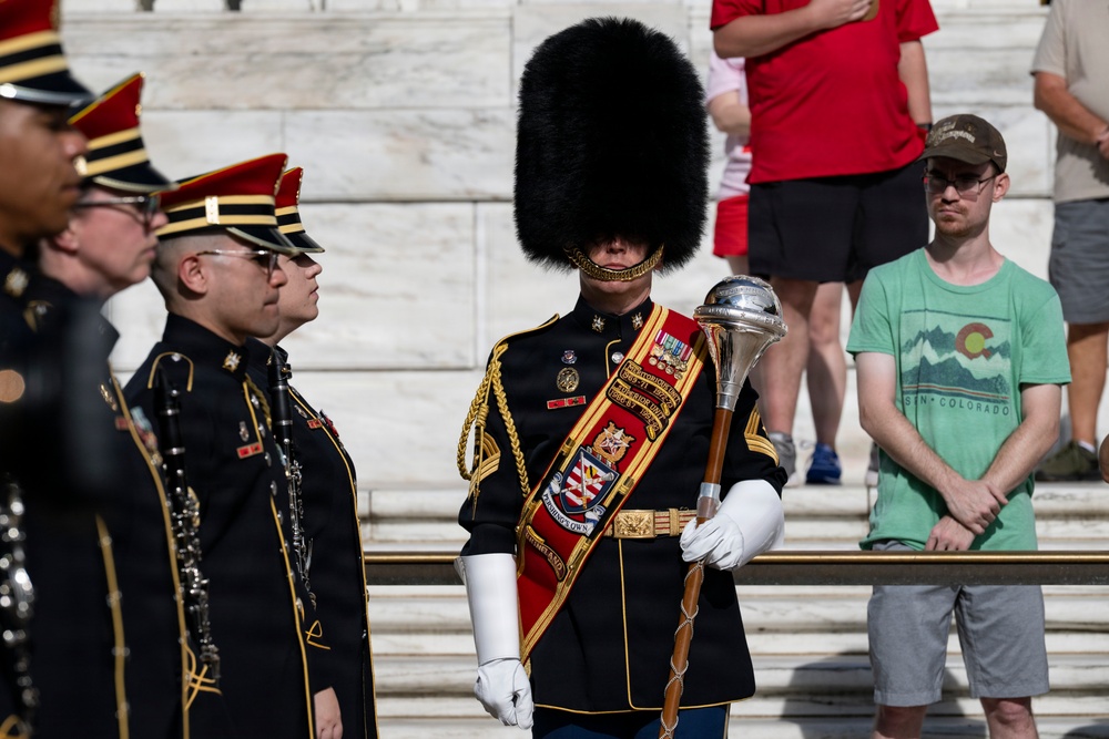 An Army Full Honors Wreath-Laying Ceremony is Conducted at the Tomb of the Unknown Soldier in Honor of the U.S. Army's 251st Birthday