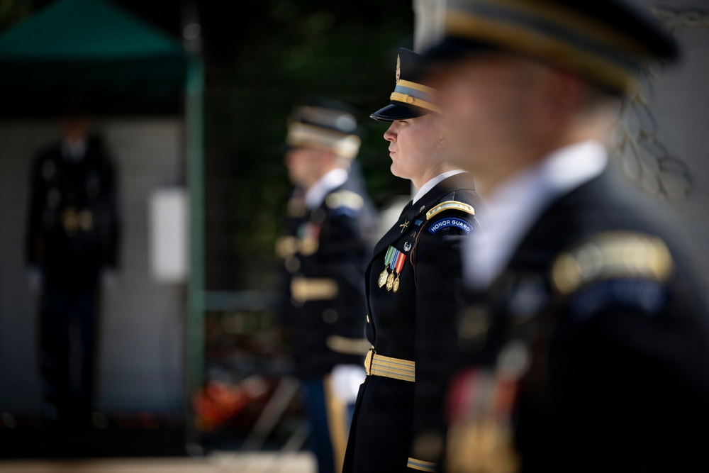 An Army Full Honors Wreath-Laying Ceremony is Conducted at the Tomb of the Unknown Soldier in Honor of the U.S. Army's 251st Birthday