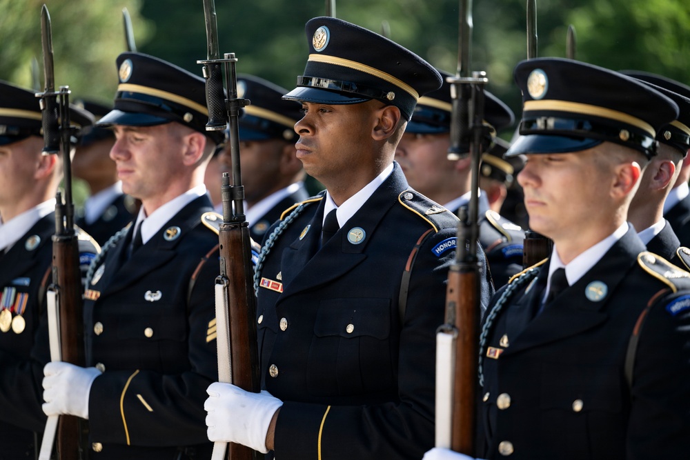 An Army Full Honors Wreath-Laying Ceremony is Conducted at the Tomb of the Unknown Soldier in Honor of the U.S. Army's 251st Birthday