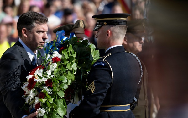 An Army Full Honors Wreath-Laying Ceremony is Conducted at the Tomb of the Unknown Soldier in Honor of the U.S. Army's 251st Birthday