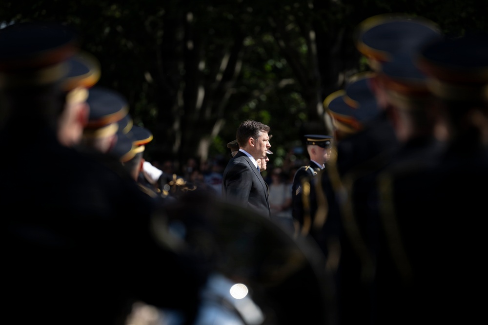 An Army Full Honors Wreath-Laying Ceremony is Conducted at the Tomb of the Unknown Soldier in Honor of the U.S. Army's 251st Birthday