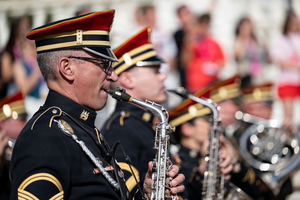 An Army Full Honors Wreath-Laying Ceremony is Conducted at the Tomb of the Unknown Soldier in Honor of the U.S. Army's 251st Birthday