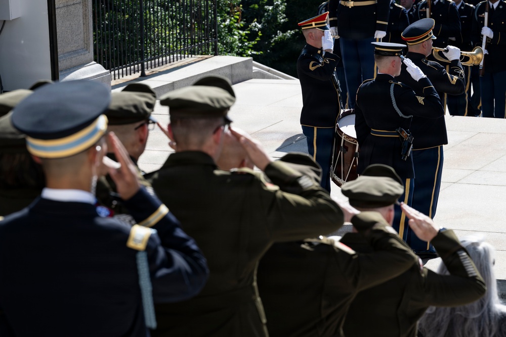 An Army Full Honors Wreath-Laying Ceremony is Conducted at the Tomb of the Unknown Soldier in Honor of the U.S. Army's 251st Birthday