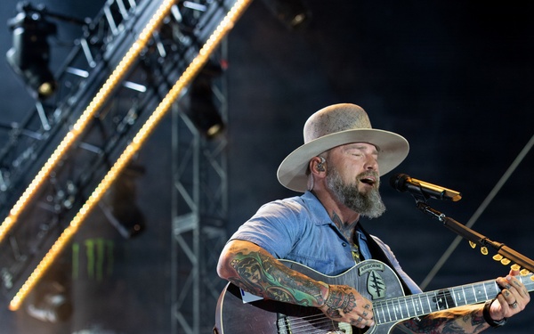 The U.S. Army Ceremonial Band performs with Zac Brown Band at Freedom 250 Fan Fest