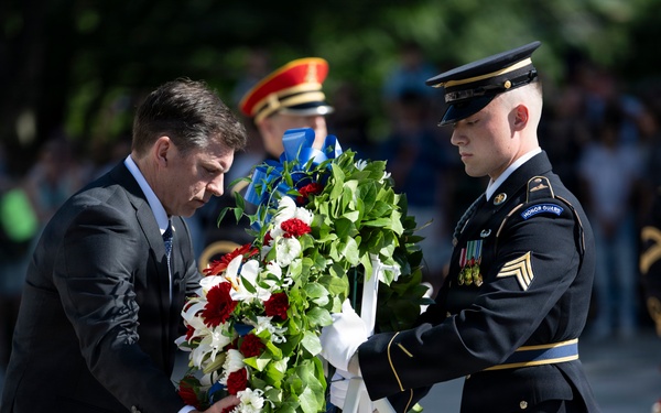 An Army Full Honors Wreath-Laying Ceremony is Conducted at the Tomb of the Unknown Soldier in Honor of the U.S. Army's 251st Birthday
