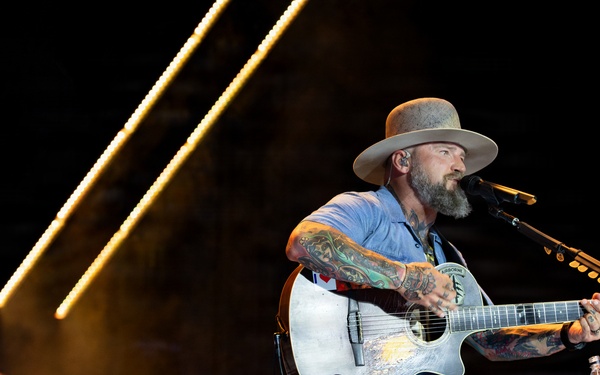The U.S. Army Ceremonial Band performs with Zac Brown Band at Freedom 250 Fan Fest